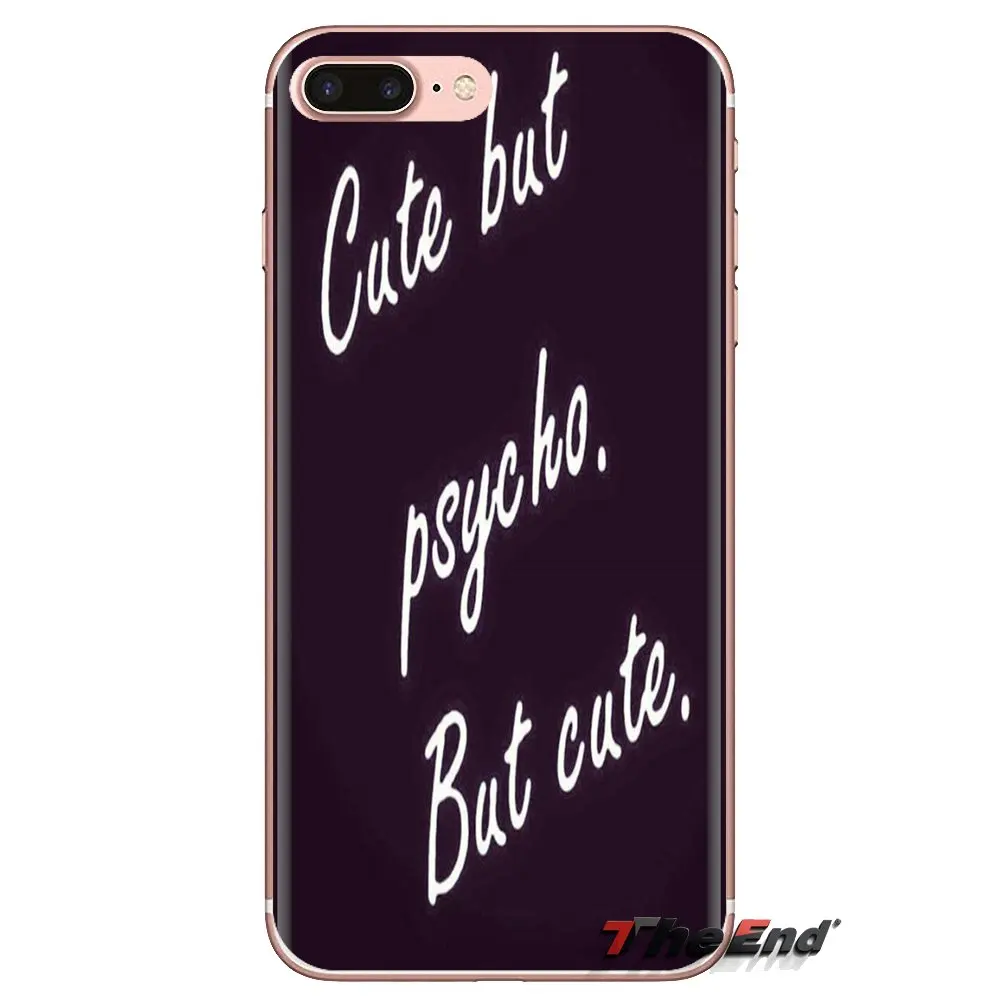 Мягкий силиконовый чехол розовый сексуальный милый но PSYCHO цитата для LG Spirit Motorola
