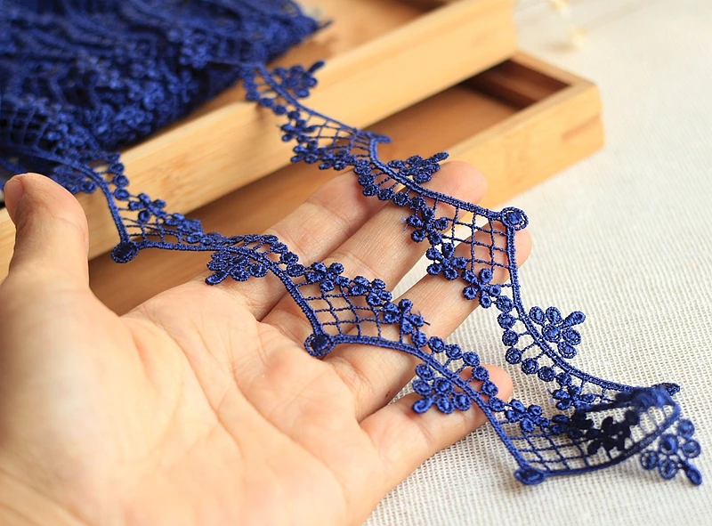 MLAEY 2 ярда/партия кружевная ткань лента с аппликациями аксессуары Alter Couture