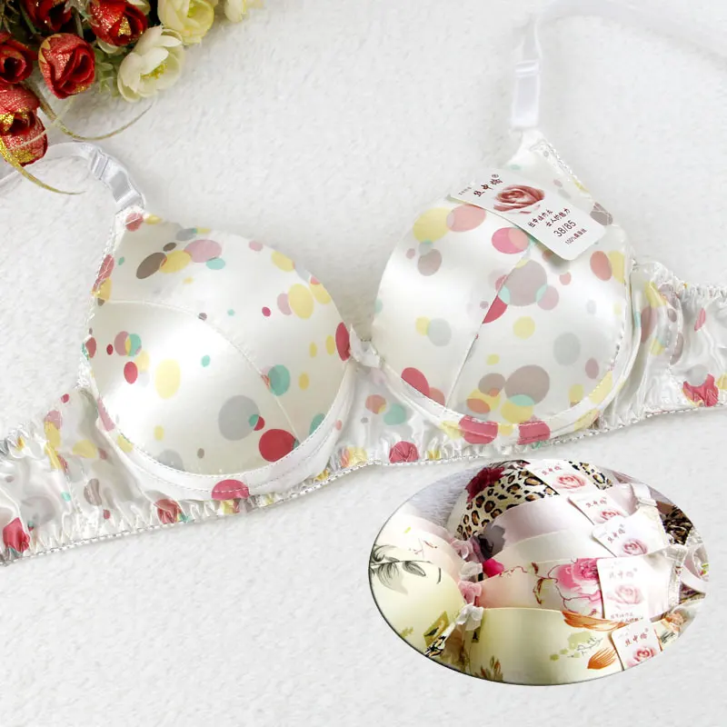 Бюстгальтер из чистого шелка двусторонний тонкий бюстгальтер 100% натурального с