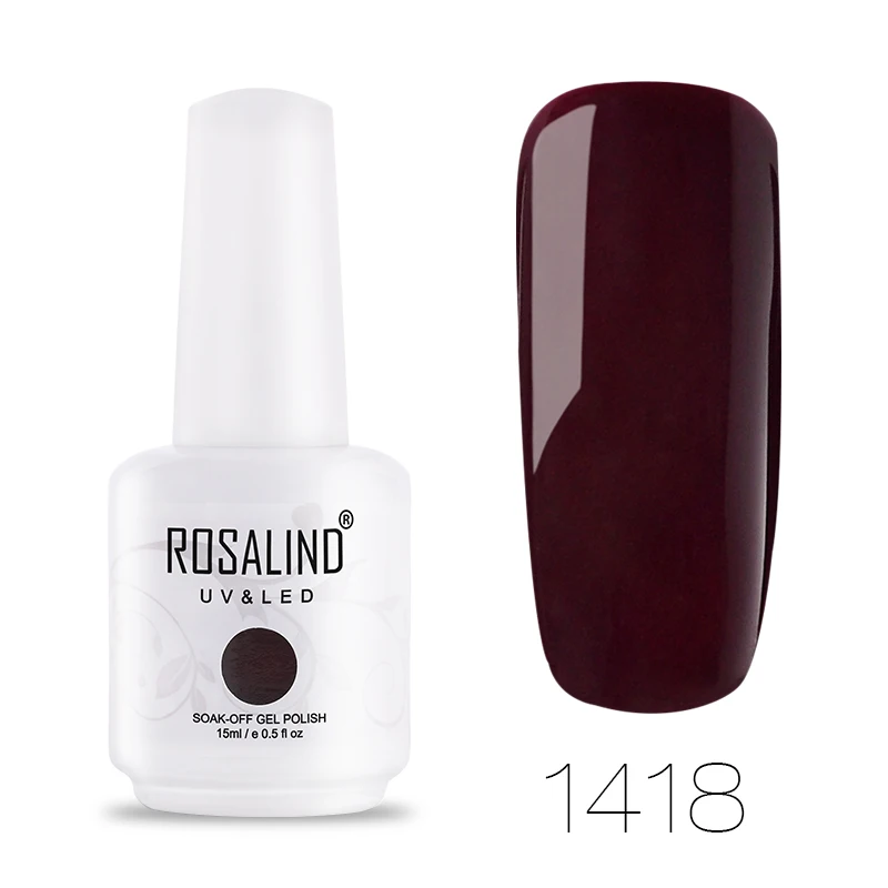 RH1418 ROSALIND гель 1S 15 мл классический цвет набор гель-лаков для ногтей для наращивания ногтей УФ светодиодный гель Лаки гибридный дизайн маникюр праймер - Цвет: RH1418