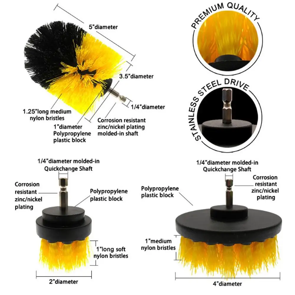 Набор электрических щеток для мытья автомобиля комплект из 12/3 уборки кухни