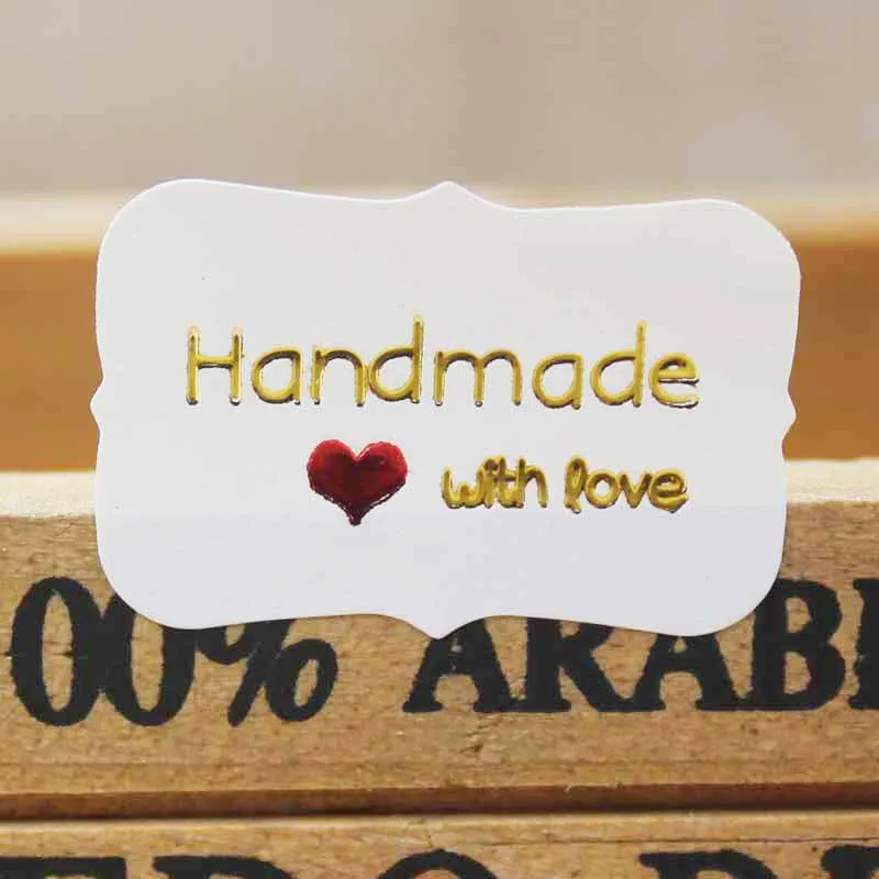 same as pic 100 шт Diy Наклейка из золотистой фольги этикетка бирка винтажная крафт ручная работа с любовью самоклеющаяся наклейка этикетка бирка прозрачный ПВХ стикер этикетка - Цвет: same as pic