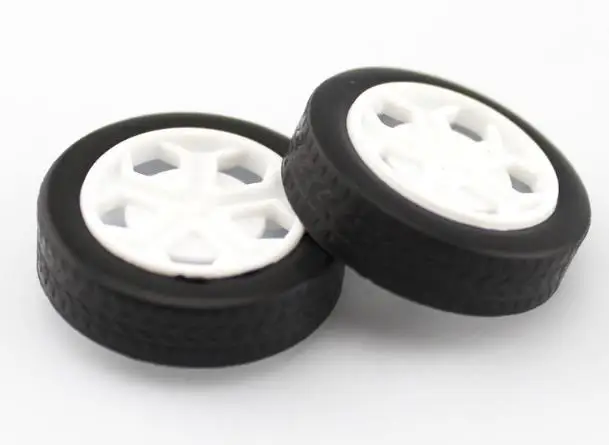 4 шт./партия 2*26 мм мини-резинка колеса Моделирование Пластиковые шины diy модели автомобиля запчасти