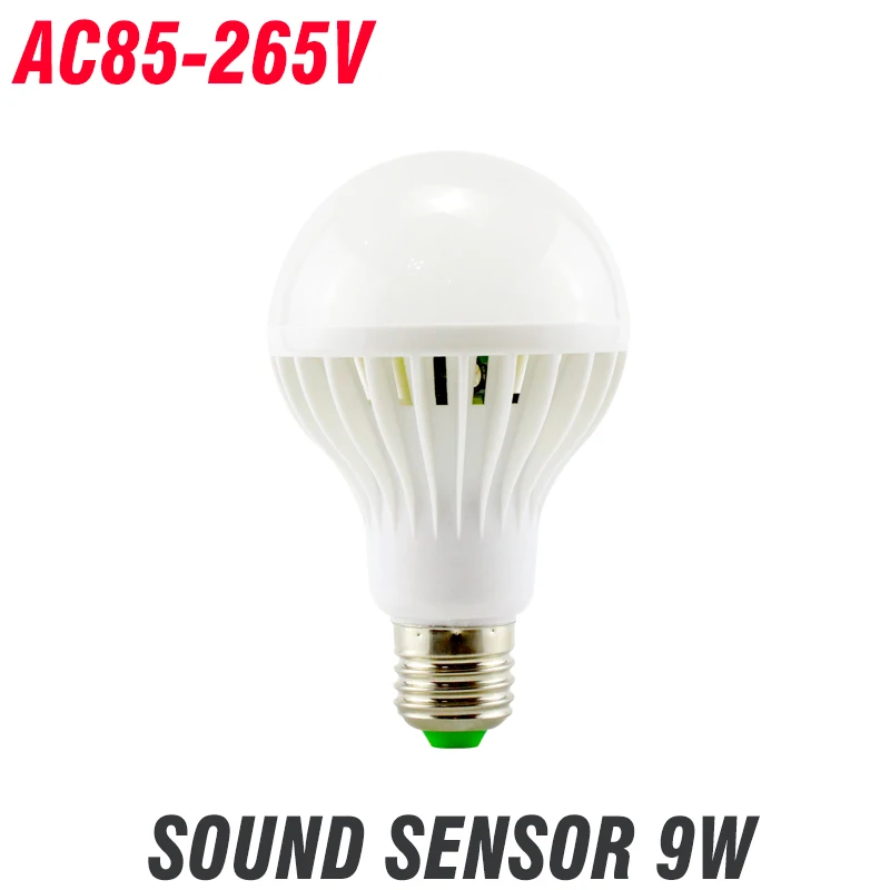 Sound Sensor 9w KARWEN AC 85-265V умный звук/PIR датчик движения Bombillas светодиодный светильник E27 3 Вт 5 Вт 7 Вт 9 Вт 12 Вт Индукционная лампа светильник для Лестницы прихожей - Испускаемый цвет: Sound Sensor 9w