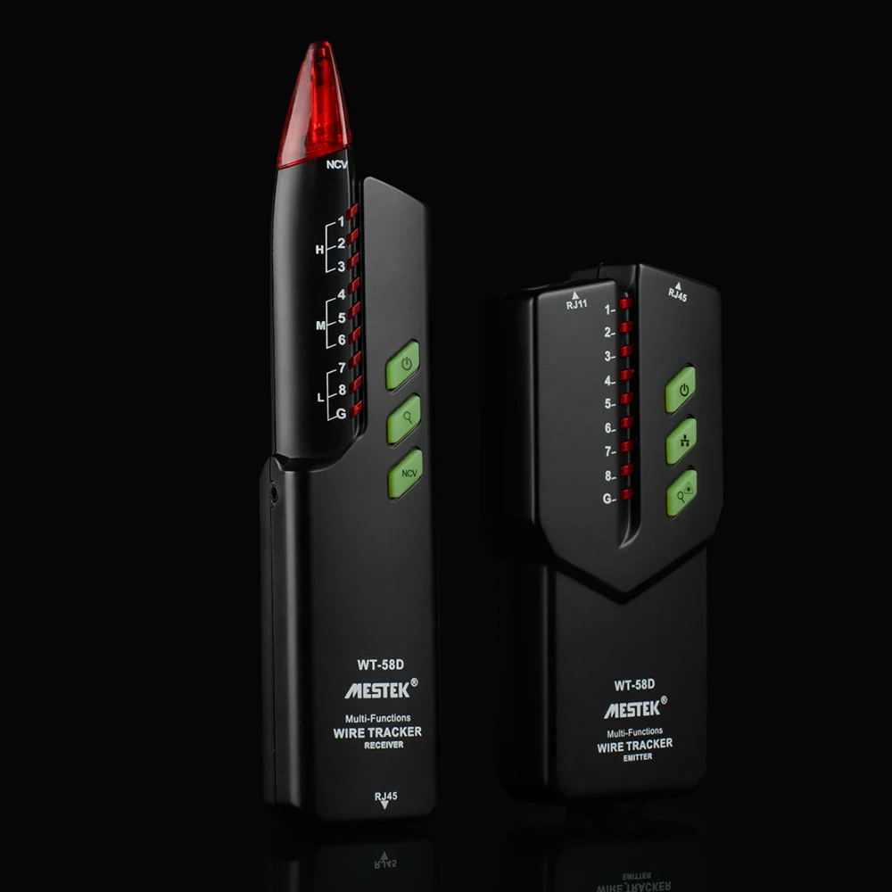 MESTEK RJ11 RJ45 никаких помех тестер для телефонного кабеля Тонер-детектор тестер сетевых кабелей Ethernet Lan NVC детектор линии Finder