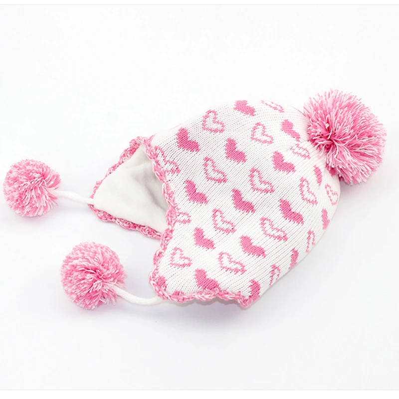 Зимние шапки для детей детская шапка с помпоном девочек теплая вязаная шапочки