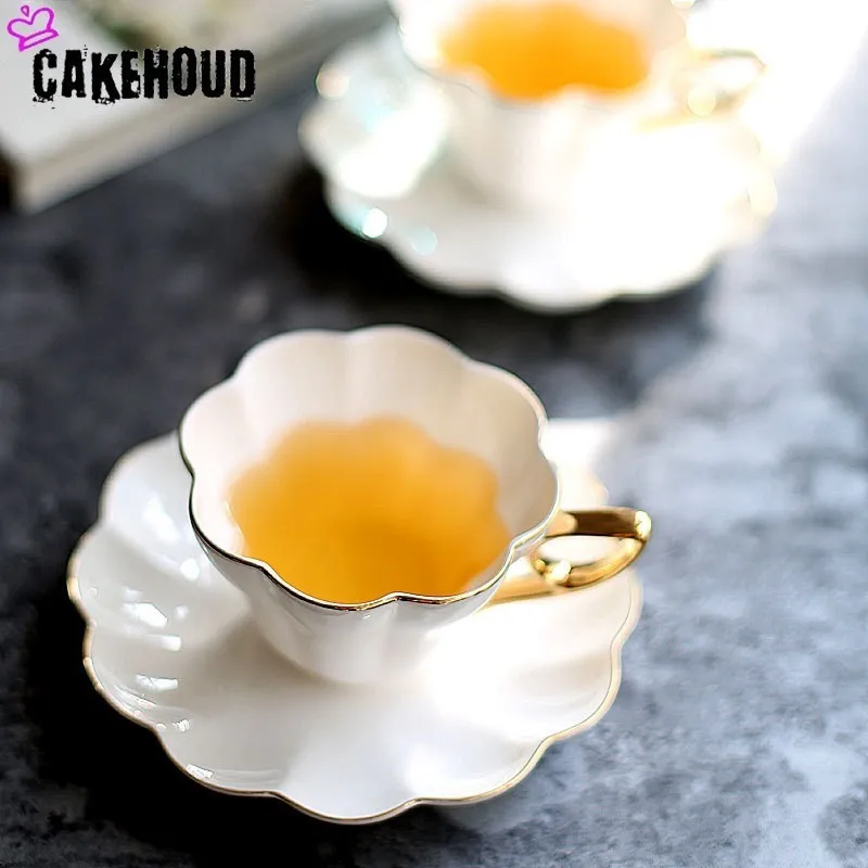 CAKEHOUD высококачественные керамические золотистые кофейные чашки послеобеденный