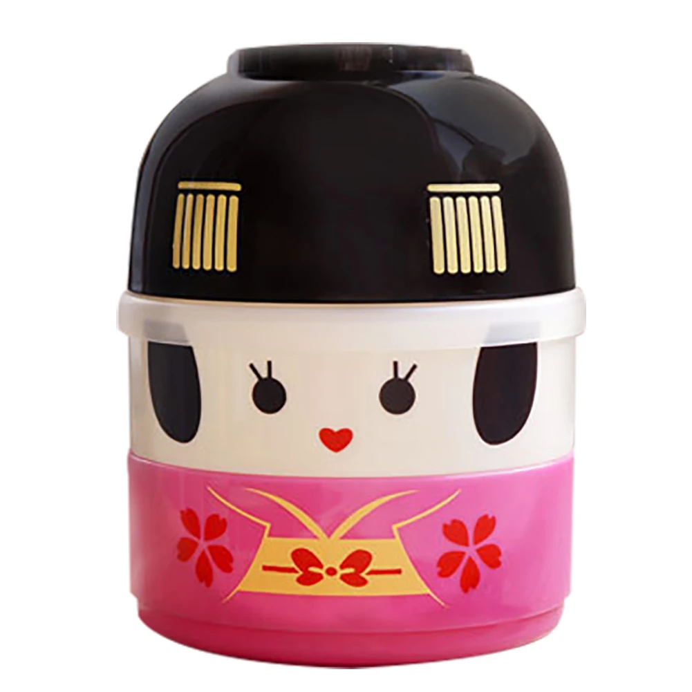 2C Детский Ланч-бокс Bento японская кукла Bento коробка для пикника детская микроволновая печь контейнер для еды термос Кухонный Контейнер для хранения мультфильм Ланч-бокс - Цвет: 2C
