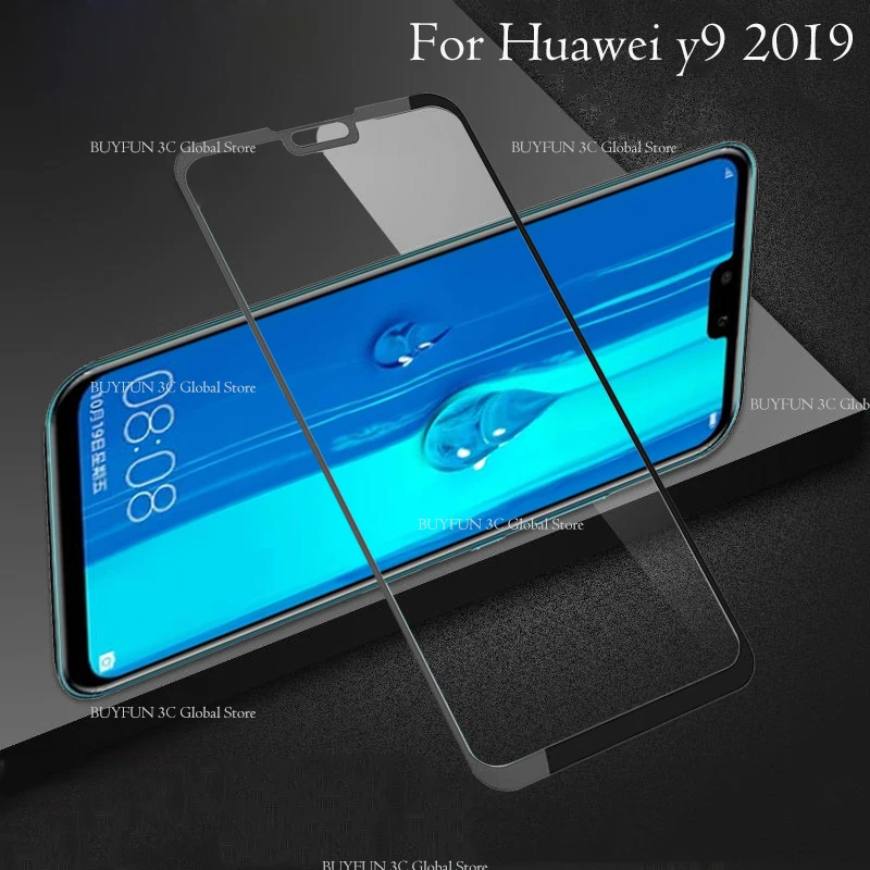 Закаленное стекло для Huawei y9 2019 Защитное экрана Защитная пленка hauwei y 9 лист