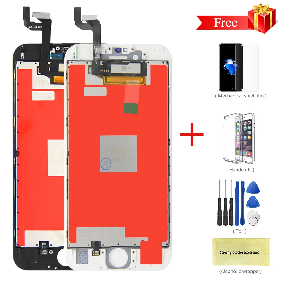 AAA +++ качество для iPhone 6 6S ЖК-дисплей 3D Force сенсорный экран дигитайзер в сборе 6G LCDs