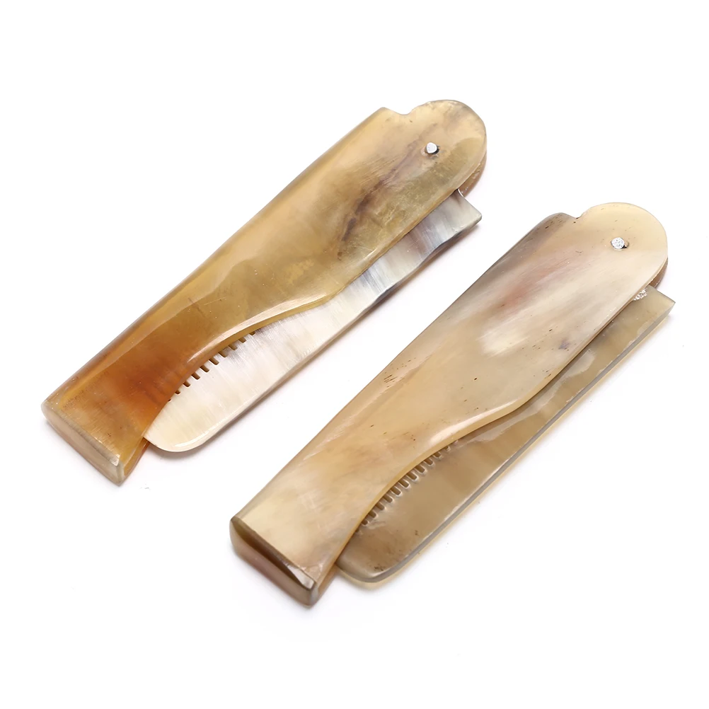 1 шт. Новое поступление красивая женская расческа Ox Horn мелкий зуб складной