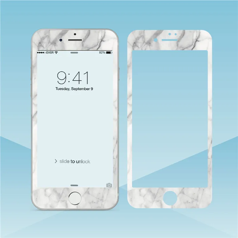 Цветное закаленное стекло для iPhone 11 Pro Max 8 7 plus 3D экран с мягкими краями протектор для iPhone 6 6s полное покрытие защитное стекло - Цвет: A