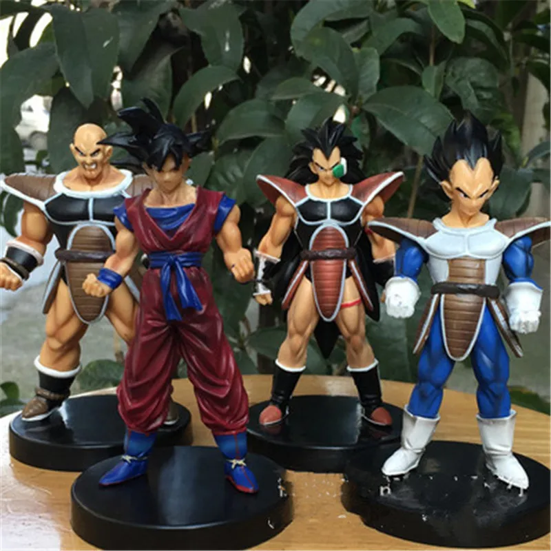 4 шт./компл. Dragon Ball Z 27 поколения Raditz Сон Гоку наппа Вегета ПВХ фигурка Коллекционная модель игрушки 13 см из полиуретана с открытыми порами P543 - Цвет: Оранжевый