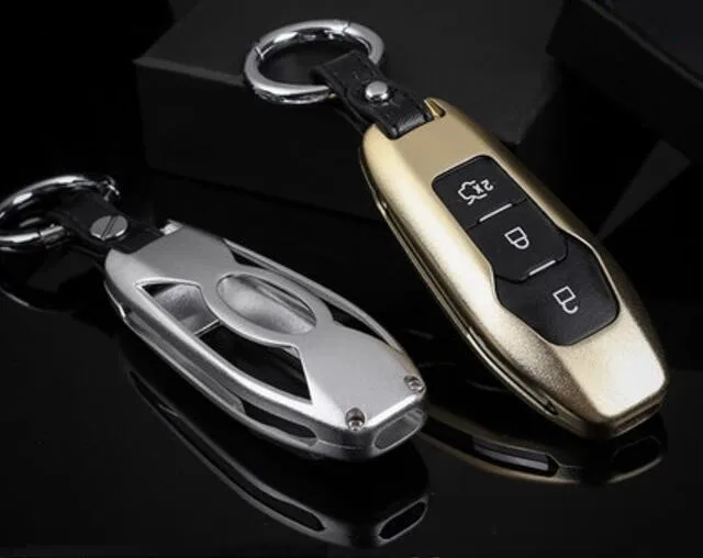 Новейшая ключевая цепочка чехол оболочка кольцо брелок алюминиевый сплав для Ford Mustang Vignale Mondeo 2015 16 17 Up