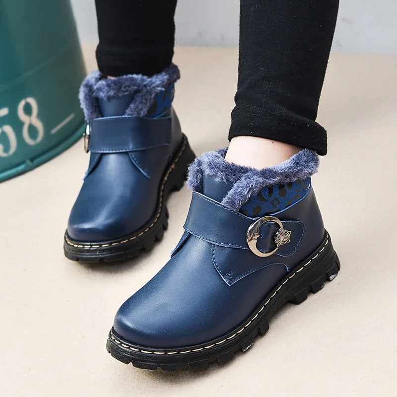 Yeafey Children Winter Baby Boots Kids Leather Shoes for Boys Size 26-37 Cowboy Autumn Children's Rubber |