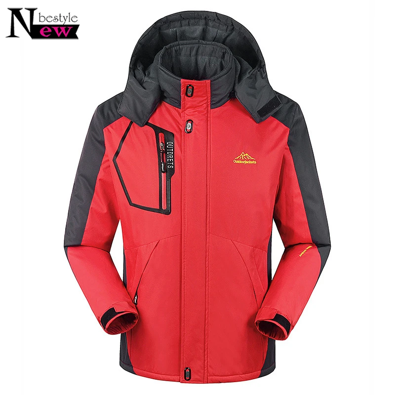 Мужская куртка с капюшоном ветрозащитная теплая парка большого размера 6XL зимняя