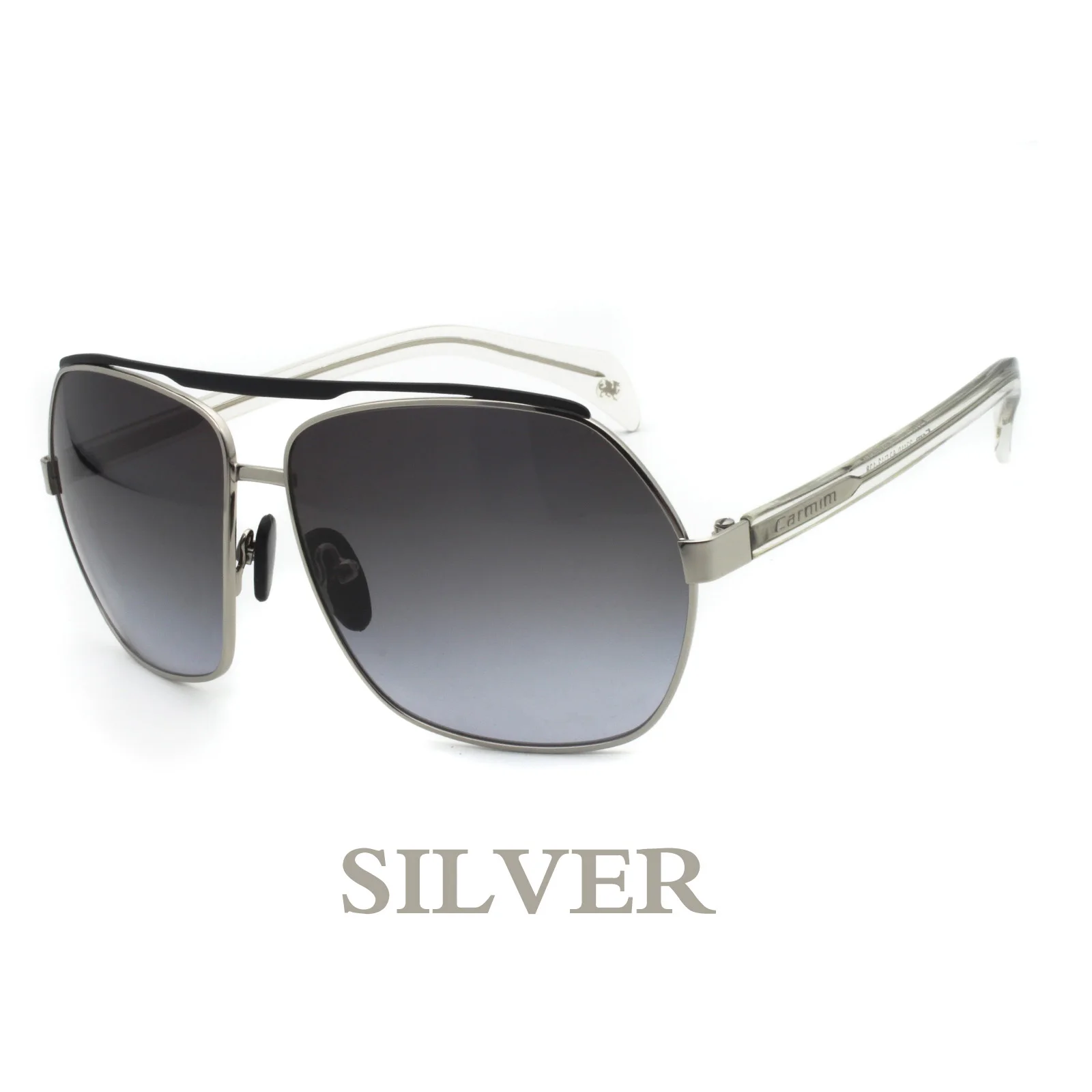 Silver-32110 Модные мужские и женские золотые, серебристые, серые, коричневые металлические УФ квадратная линза очки солнцезащитные очки Crm32110 Crm32109 - Цвет линз: Silver-32110