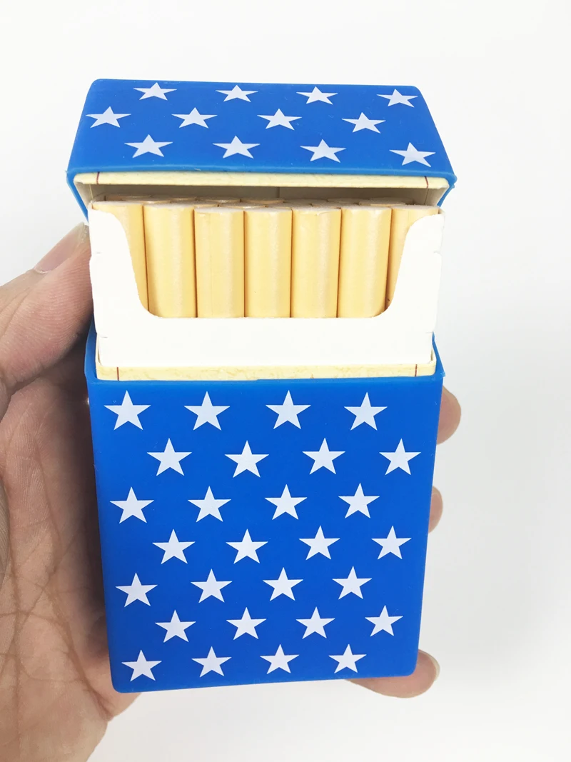 Холодный синий Star чехол сигарет человек/леди портсигар курение Интимные