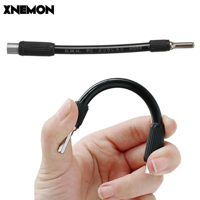 

New 1Pcs/set Black Flex Flexible Screwdriver Drill Bit Holde130X8mm Hex Shank Reach Extender Soft Screwdriver