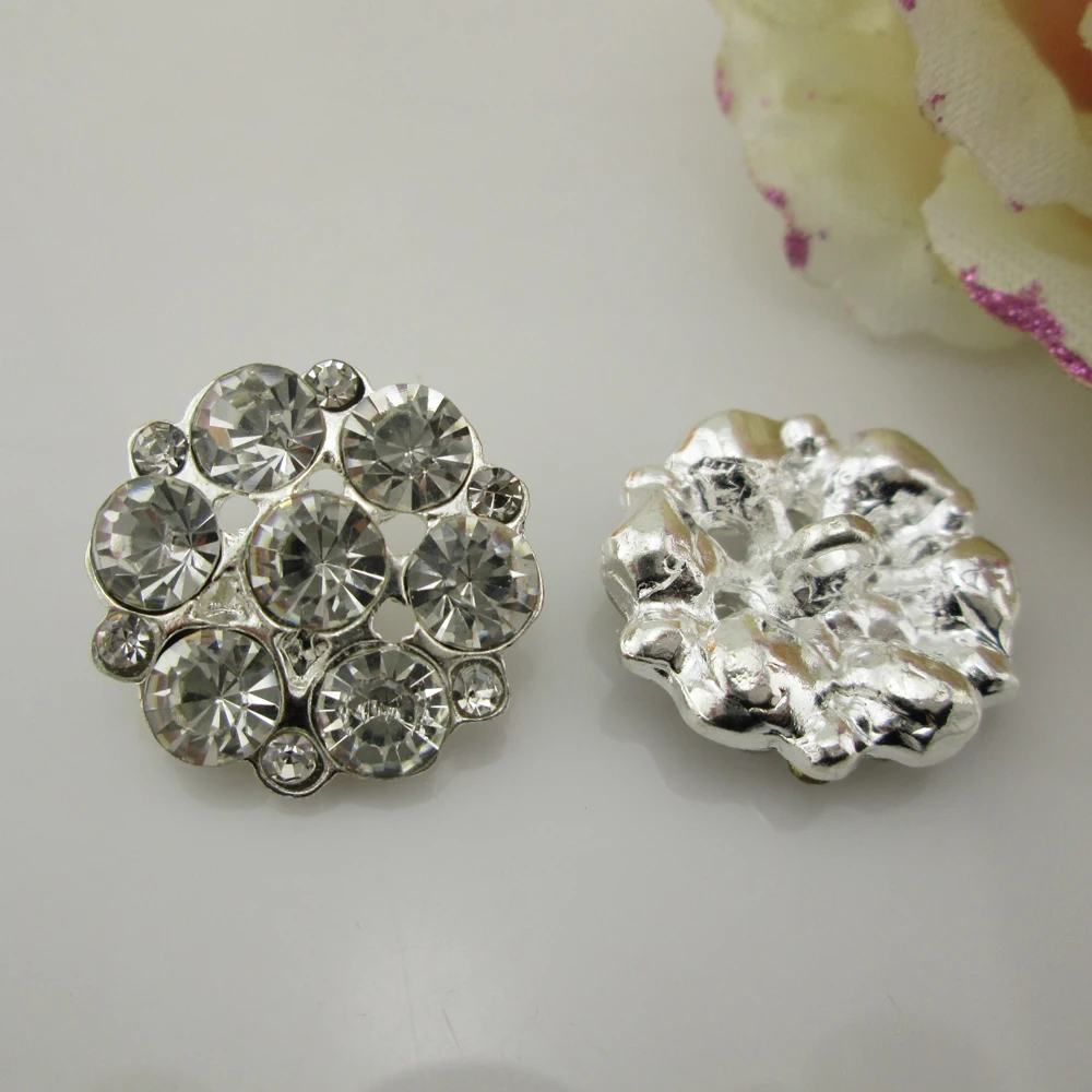 (BT119 22 мм) 50 X круглые металлические украшения из страз|button child|button leftbutton pin |