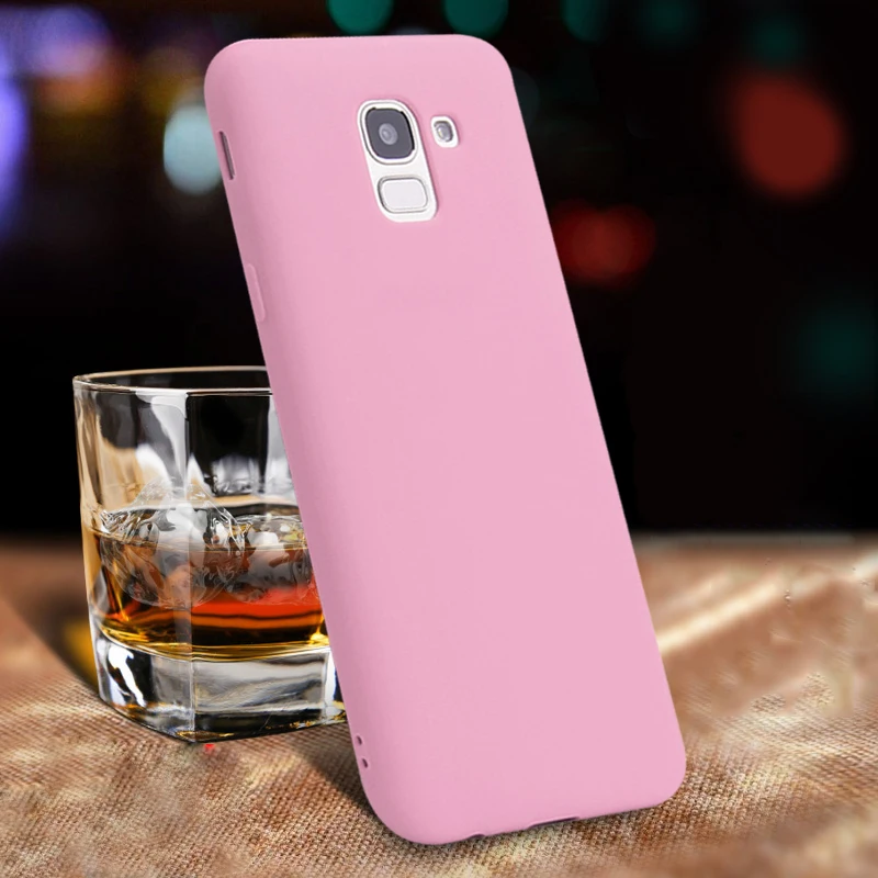 Силиконовые чехлы на для Samsung Galaxy J3, J5, J7 года J4 J6 Plus J7 J8 J2 Pro J4 Core J7 Duo, тонкий мягкий ТПУ матовый чехол - Цвет: Pink