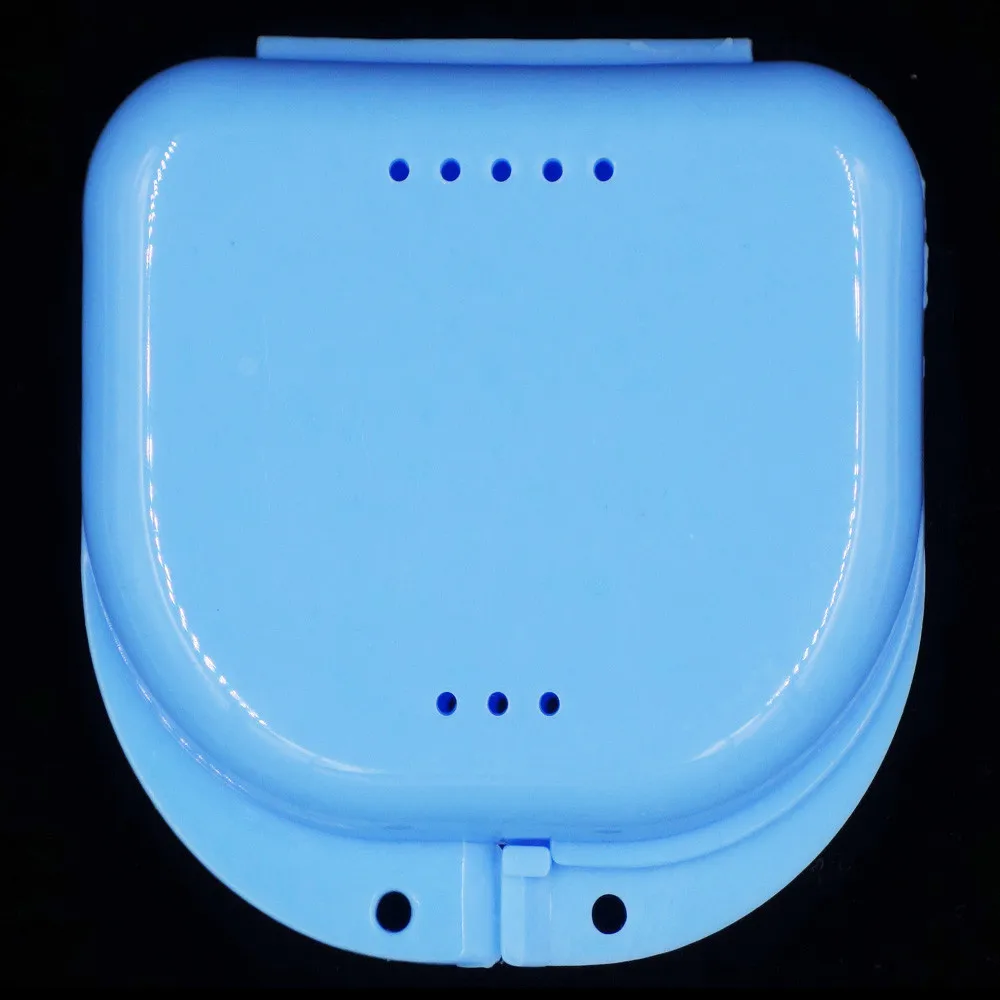 Sky Blue Квалифицированный компактный цветной стоматологический ортодонтический фиксатор коробка/Чехол мундгарды biteguards зубные протезы спортивная защита 6 цветов MY313 - Цвет: Sky Blue