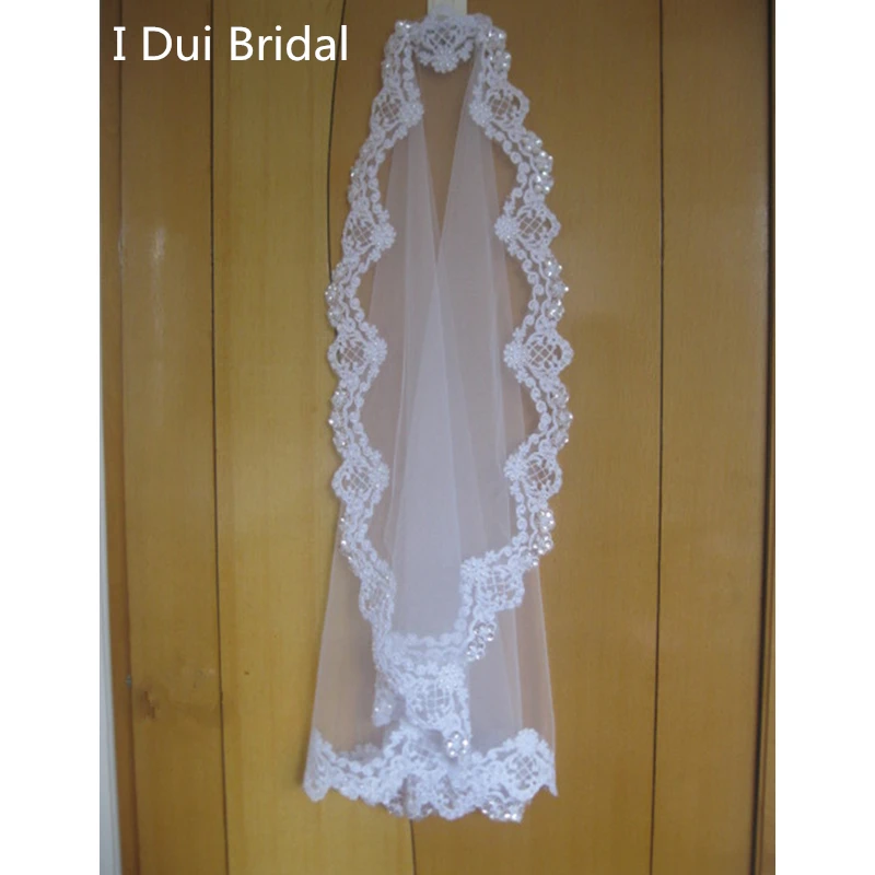 Alencon кружевная Мантилья свадебный аксессуар белый цвет слоновой кости локоть 1