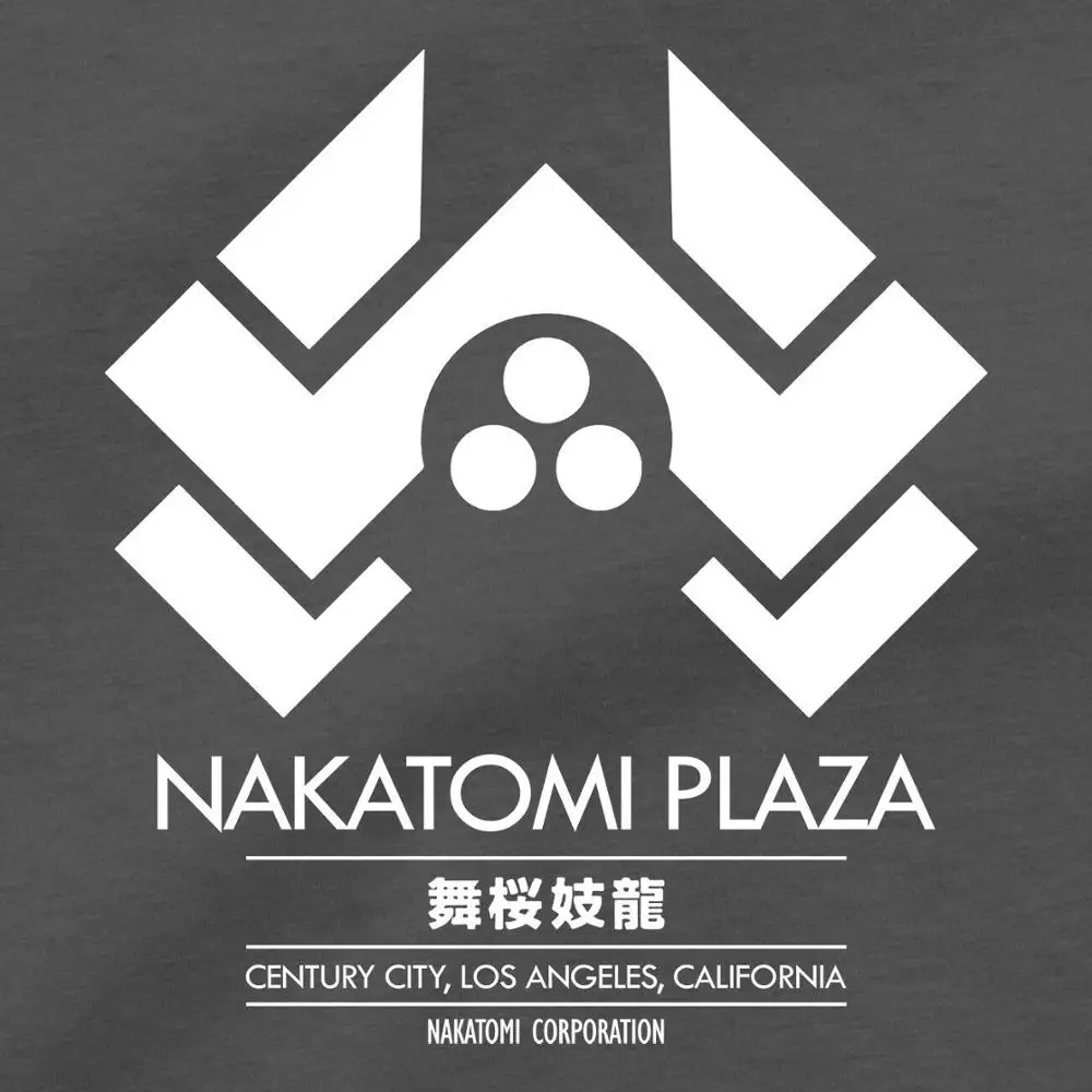 Nakatomi Плаза футболка для мужчин, футболка для мужчин с героями мультфильмов, футболка, мода, мужские футболки в стиле Харадзюку, хип-хоп, Брендовые мужские футболки