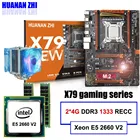 Материнская плата HUANANZHI Deluxe X79 с материнской платой M.2 NVMe LGA2011 и процессором Xeon E5 2660 V2 RAM 8G(2*4G) REG ECC, Лучшая комбинация, распродажа