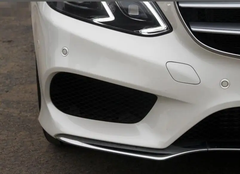 

Chrome Front Grille lower Bumper Lip Cover Trim 3pcs for Mercedes Benz E Class W213 2016 2017 not fit sport model modification