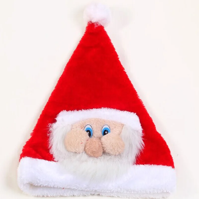 Рождество Шляпы Санта Клаус Аксессуары поставки Украшения партии фланель зимняя