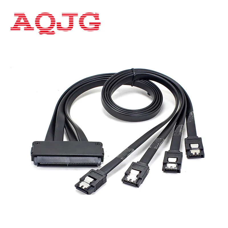 SAS Controller Mini 4i SFF 8484 32 Pin to 4 SATA 7 HDD кабель сплиттер адаптер 50 см черный AQJG|sata pin|mini sas4 sata