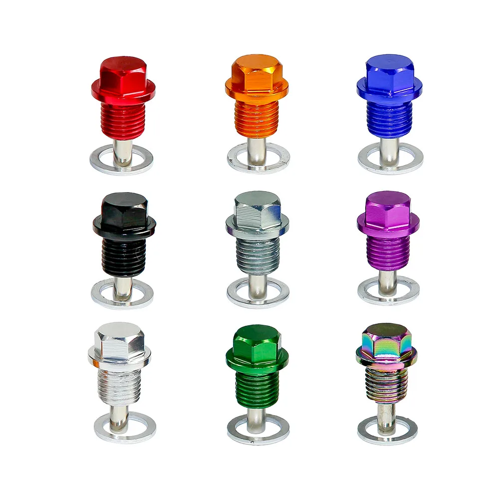 CNSPEED Racing M14*P1.5MM Engine Dress Up Magnetic Oil Drain Plug /Oil Sump drain plug For Most Honda Acura/Ford/ YC100281|magnetic oil plug|engine
