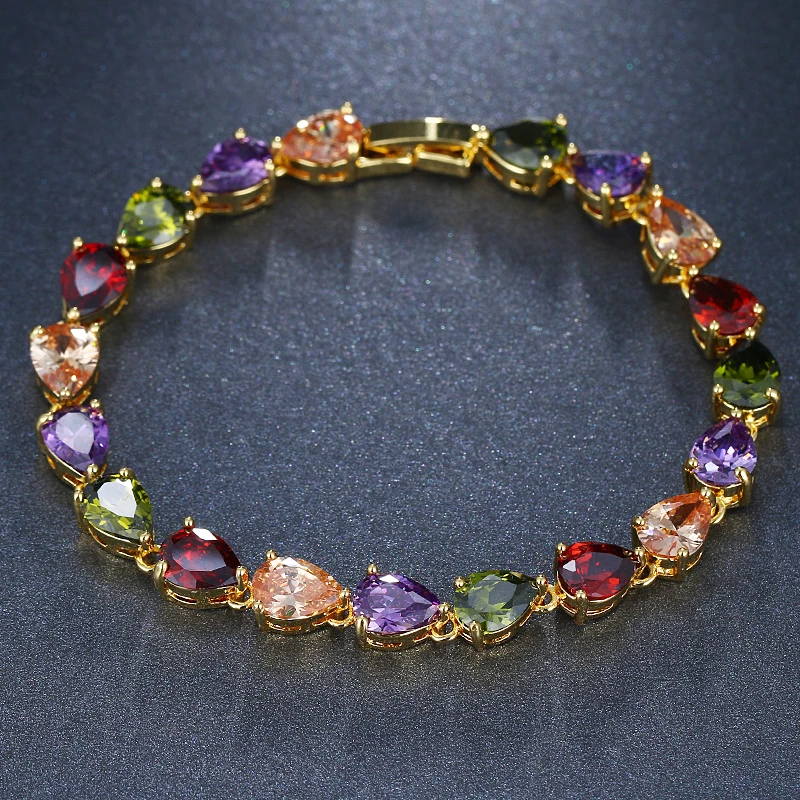 GMGYQ Luxe Rose Goud Kleur Chain Link Armband voor Vrouwen Dames Shining AAA Cubic Zirkoonkristal Sieraden Women Accessories | Украшения и