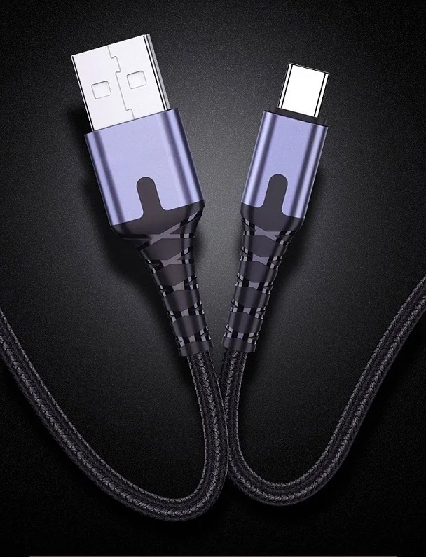 Кабель Usb type C кабель быстрой зарядки типа c кабель usbc 1 2 м метр для samsung синхронизации данных светодиодный Smart SuperCharging для huawei P20 P30Pro - Цвет: Gray