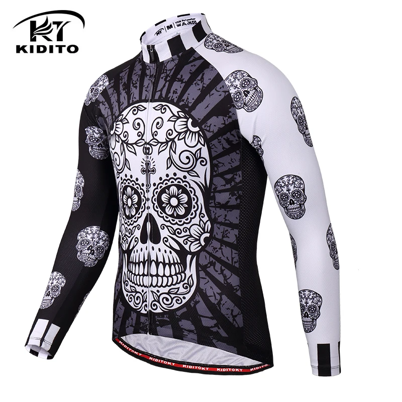 Cycling Jersey KIDITOKT длинный рукав майки для велоспорта быстросохнущие мотобайк, велосипед, велотренажер, Одежда Майо Ропа Ciclismo Спортивная одежда для велосипеда - Цвет: Cycling Jersey