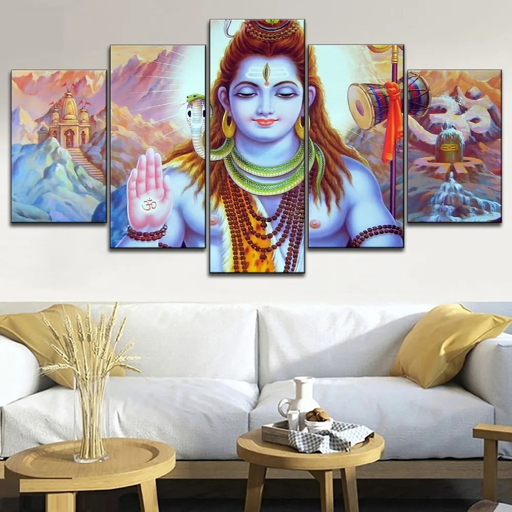 С рамкой 1 шт. анимированные Шиве плакат современного дома декоративные