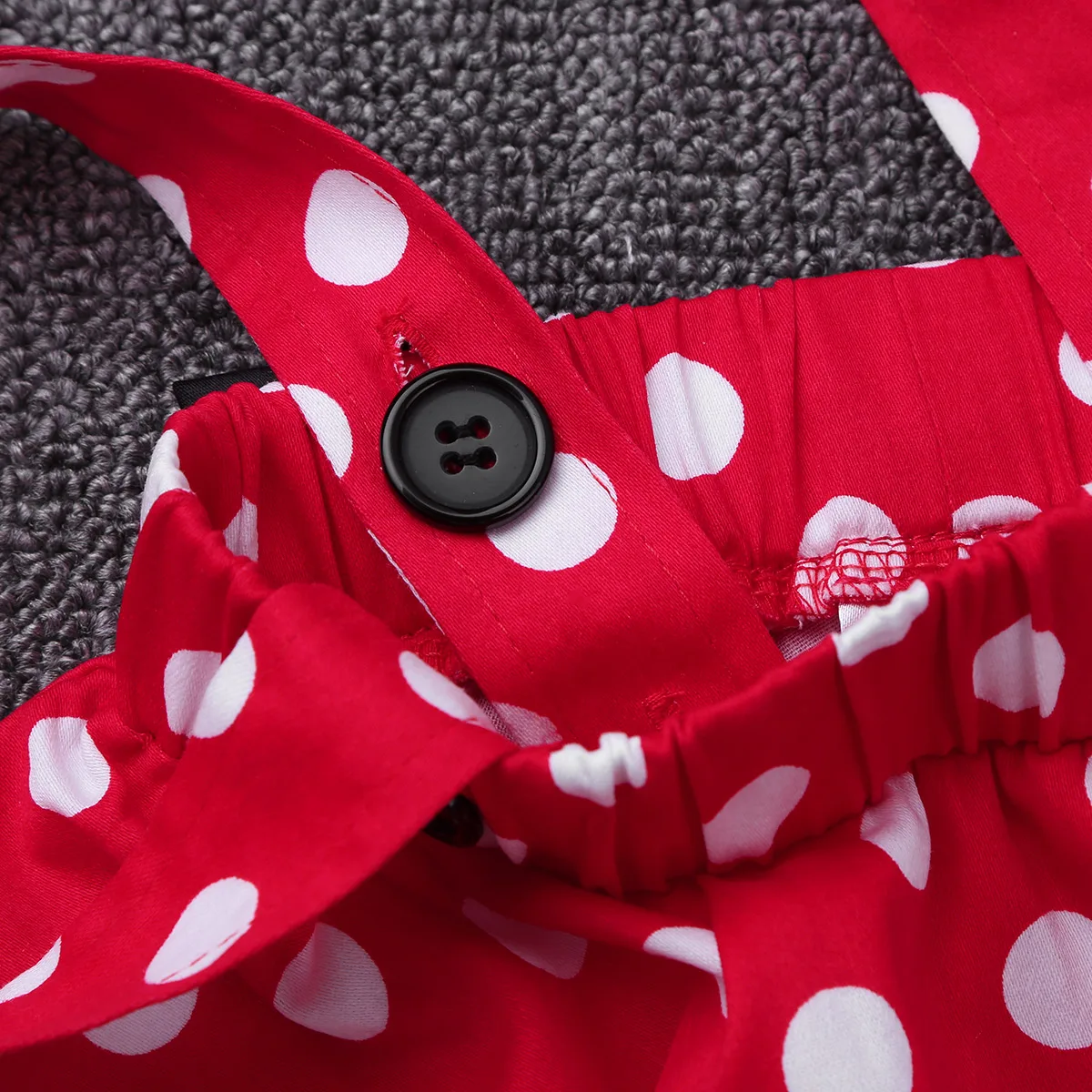 Infant Baby Girls Clothes Red Polka Dots Printed Suspender Skirt with Hairbow Set Christmas Halloween Costume Outfit | Мать и ребенок
