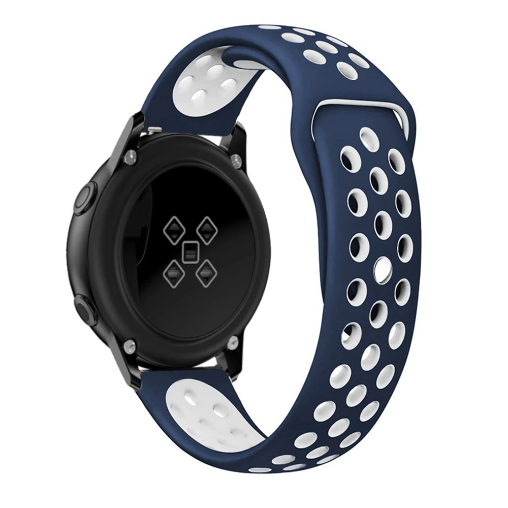 20 мм ремешок для часов Силиконовый ремешок для samsung Galaxy Watch Active/gear s2/s4 замена для мужчин t часы для мужчин wo мужской браслет часы ремешок