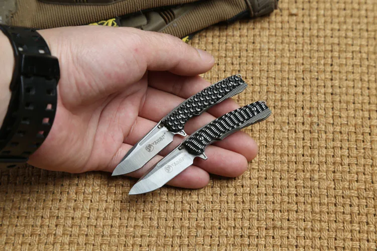 Складной нож KEVIN JOHN mini VENOM 2 клинок С флиппером и шарикоподшипником лезвие M390 ручка