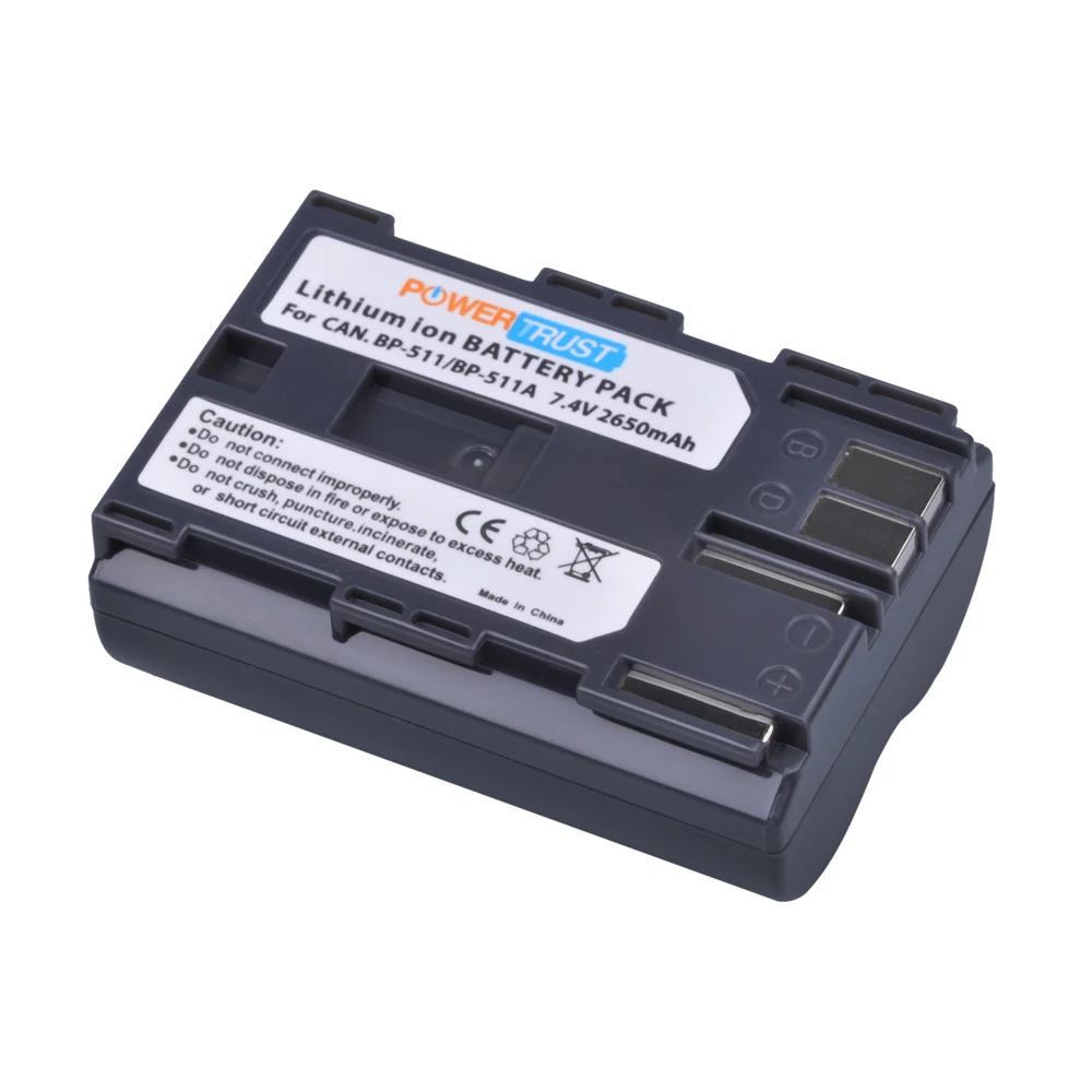 BP-511 BP-511A 2650 мА/ч, Камера Батарея BP511 BP 511 для цифровой однообъективной зеркальной камеры Canon EOS 40D 300D 5D 20D 30D 50D 10D D60 G6 BP 511A