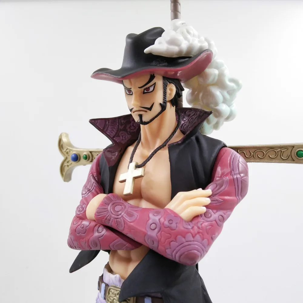 Аниме одна штука 28 см поп большой размер Dracule Mihawk ПВХ фигурку Brinquedos Коллекция