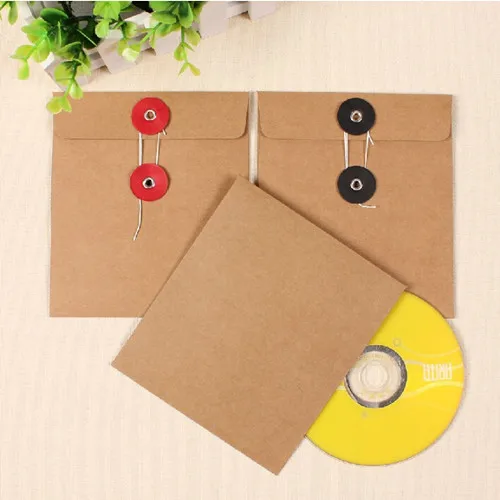 13*15 см Высокое качество диск CD рукав 250gsm толстый крафт DVD бумажный пакет сумка