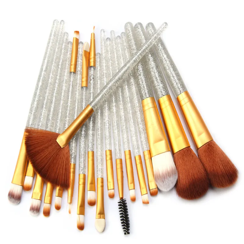 2019 Новинка 18 шт./компл. Кисть для макияжа глаз из нейлонового волокна с блестящей