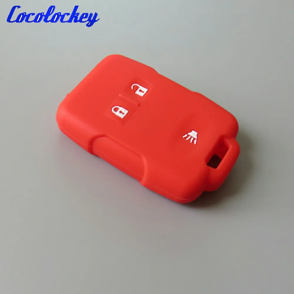 Cocolockey силиконовый чехол для автомобильного ключа GMC SIERRA CHEVROLET SILVERADO CHEVY 3 кнопки