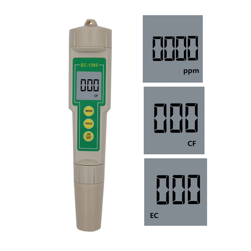 Водостойкий измеритель качества воды 3 в 1 EC CF TDS 19990 ppm ЖК дисплей скидка
