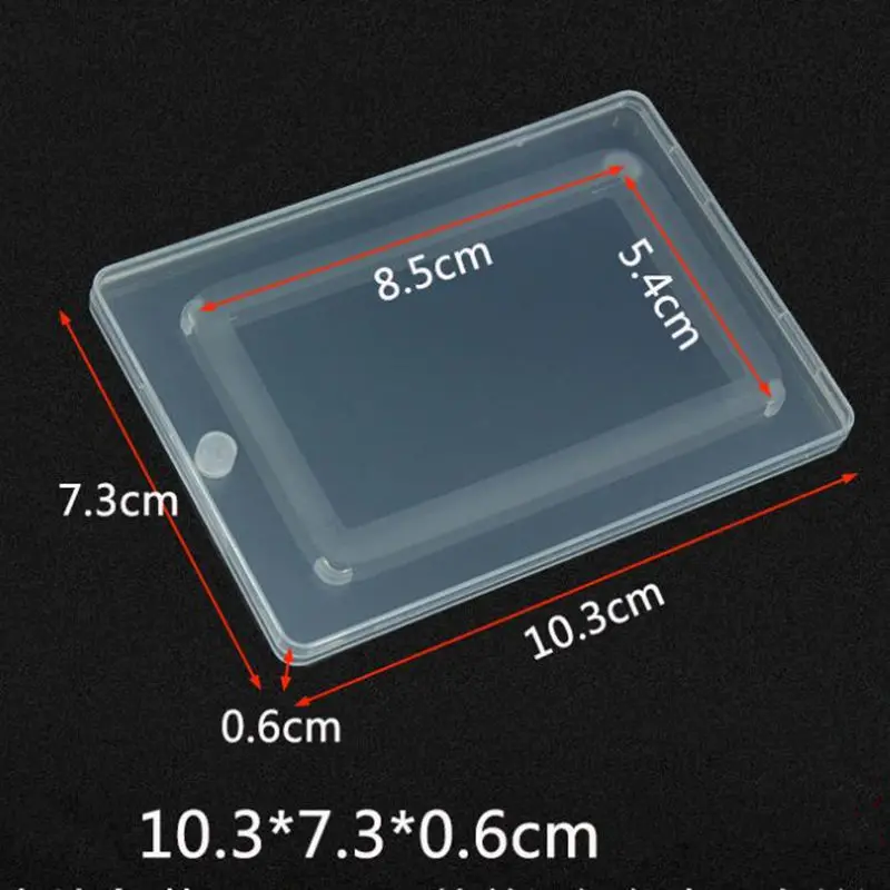 

New transparent plastic rectangular card case flip parts plastic box Business Card box F20173445