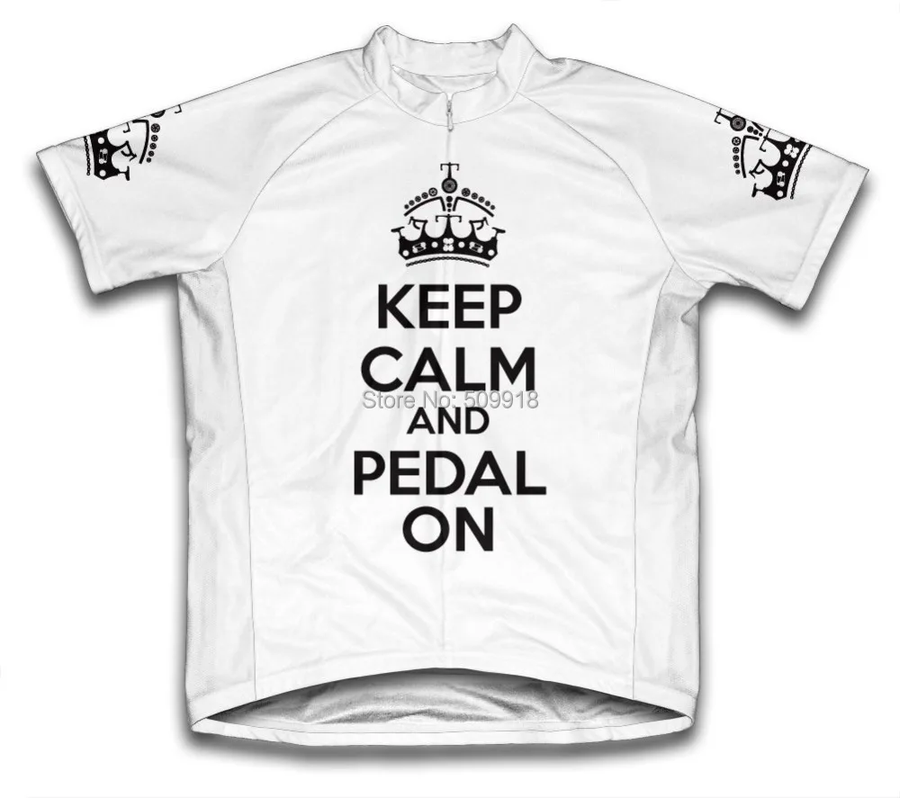 Мужские велосипедные майки с коротким рукавом и педалью Keep Calm ropa ciclismo 5 цветов|ropa
