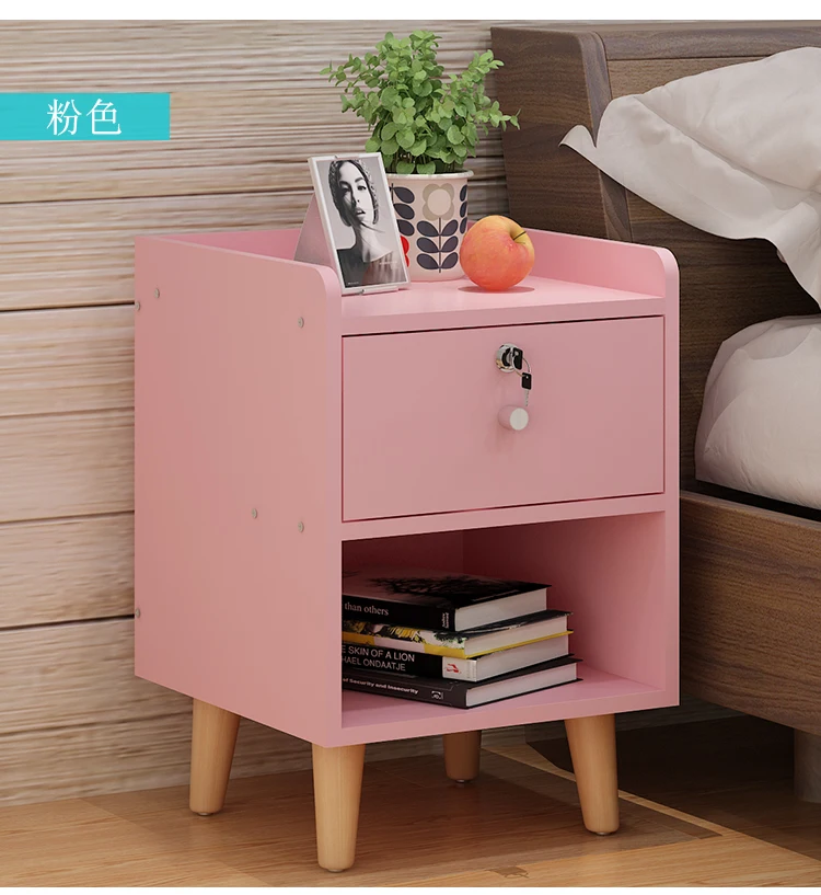 Louis Fashion Nightstands Bedside Cabinets Solid Wood Legs Nordic Minimalist Modern Multifunctional Storage Cabinet Simple