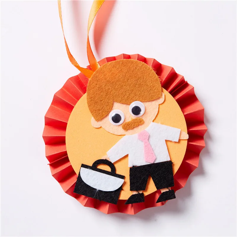 B Дети DIY папа медаль ручной работы игрушки искусство для детского сада игрушки Материалы посылка Дети Домашний день отца подарки для папы - Цвет: B